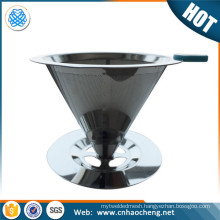 Stainless Steel Perforated Cylinder Coffee Filter/Pour Over Coffee Dripper/Cone Coffee Filter For Chemex Coffee Maker